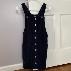 Urban Outfitters Corduroy Overall Dress in navy
